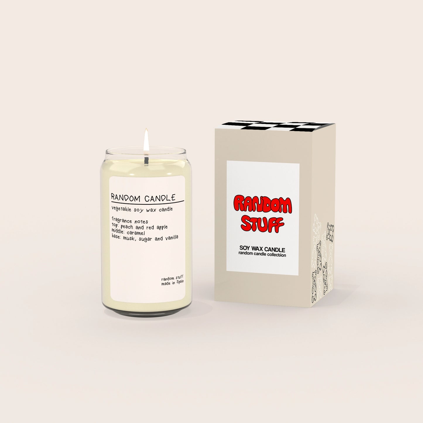 aesthetic soy wax candle random stuff with box