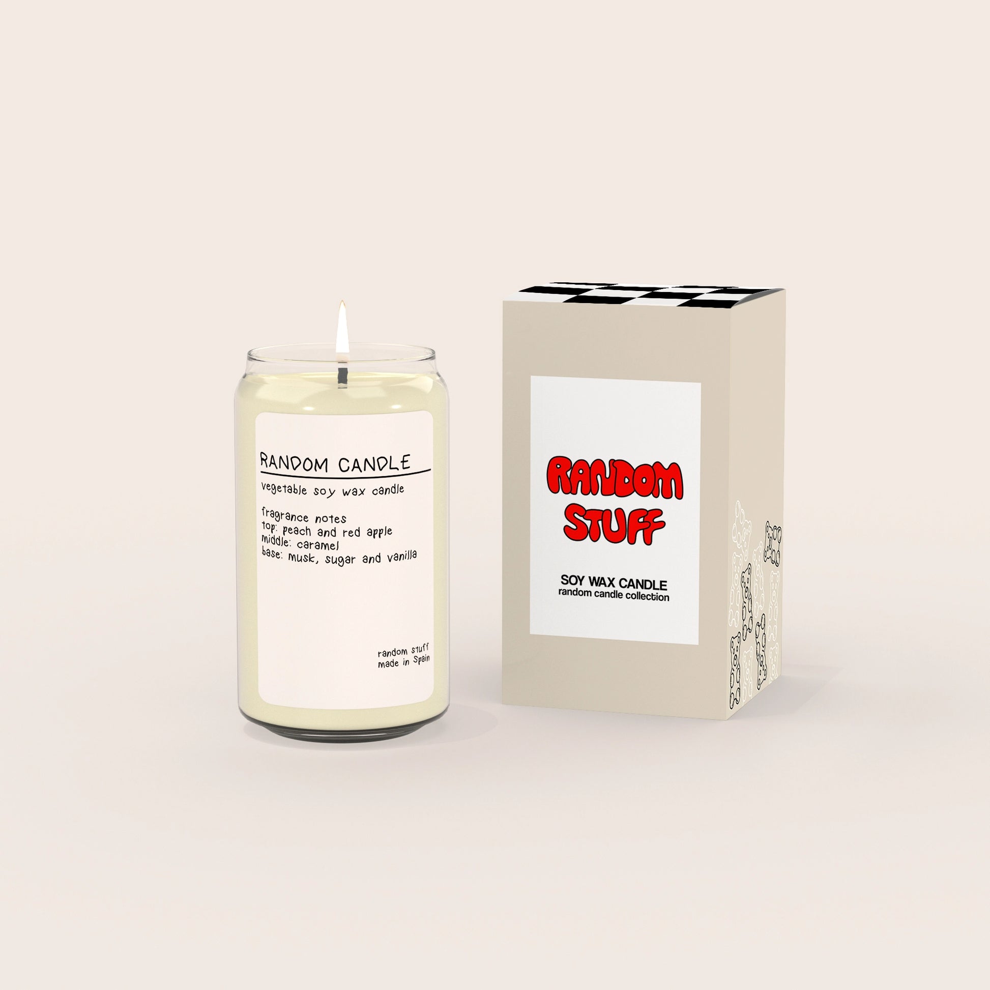aesthetic soy wax candle random stuff with box