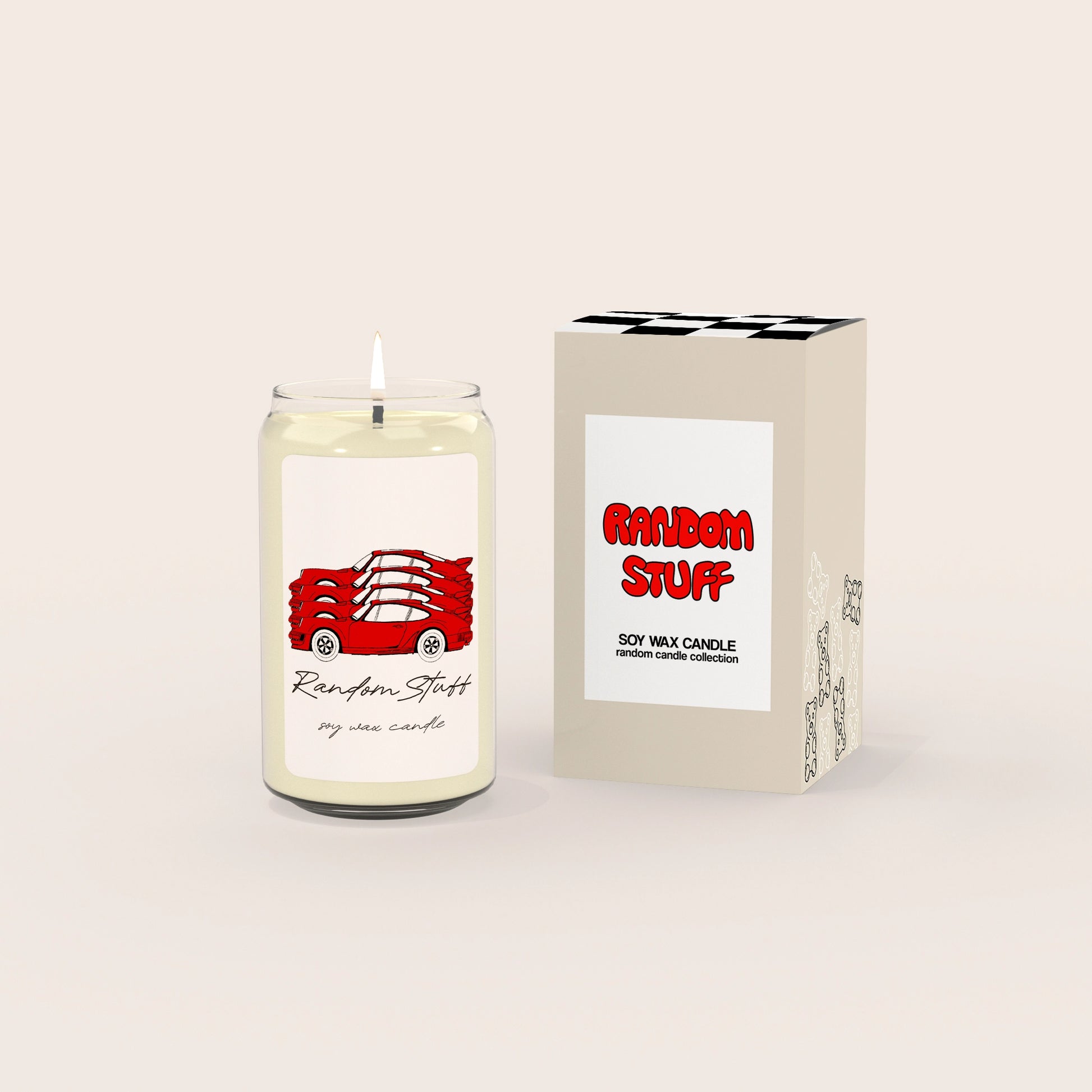 scented candle for boys cars random stuff with box