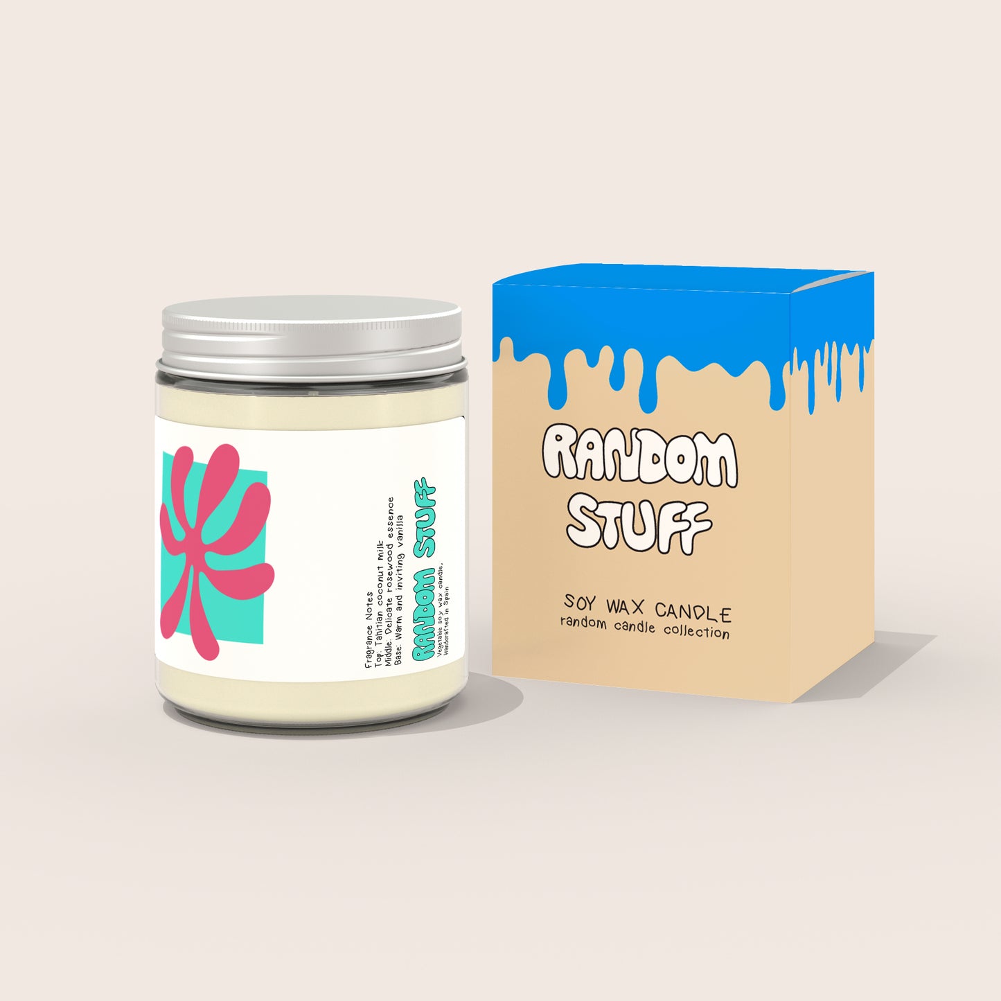 Scented candle hawaii flower random stuff with box