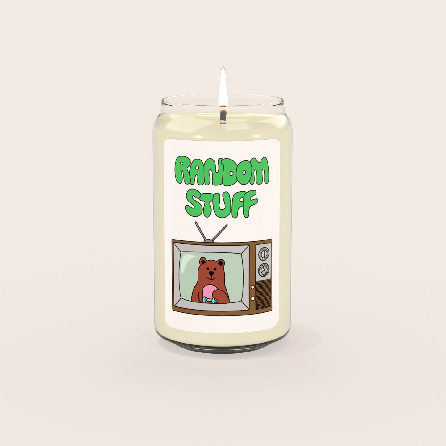 soy wax candle Retro Bear TV Candle Random Stuff