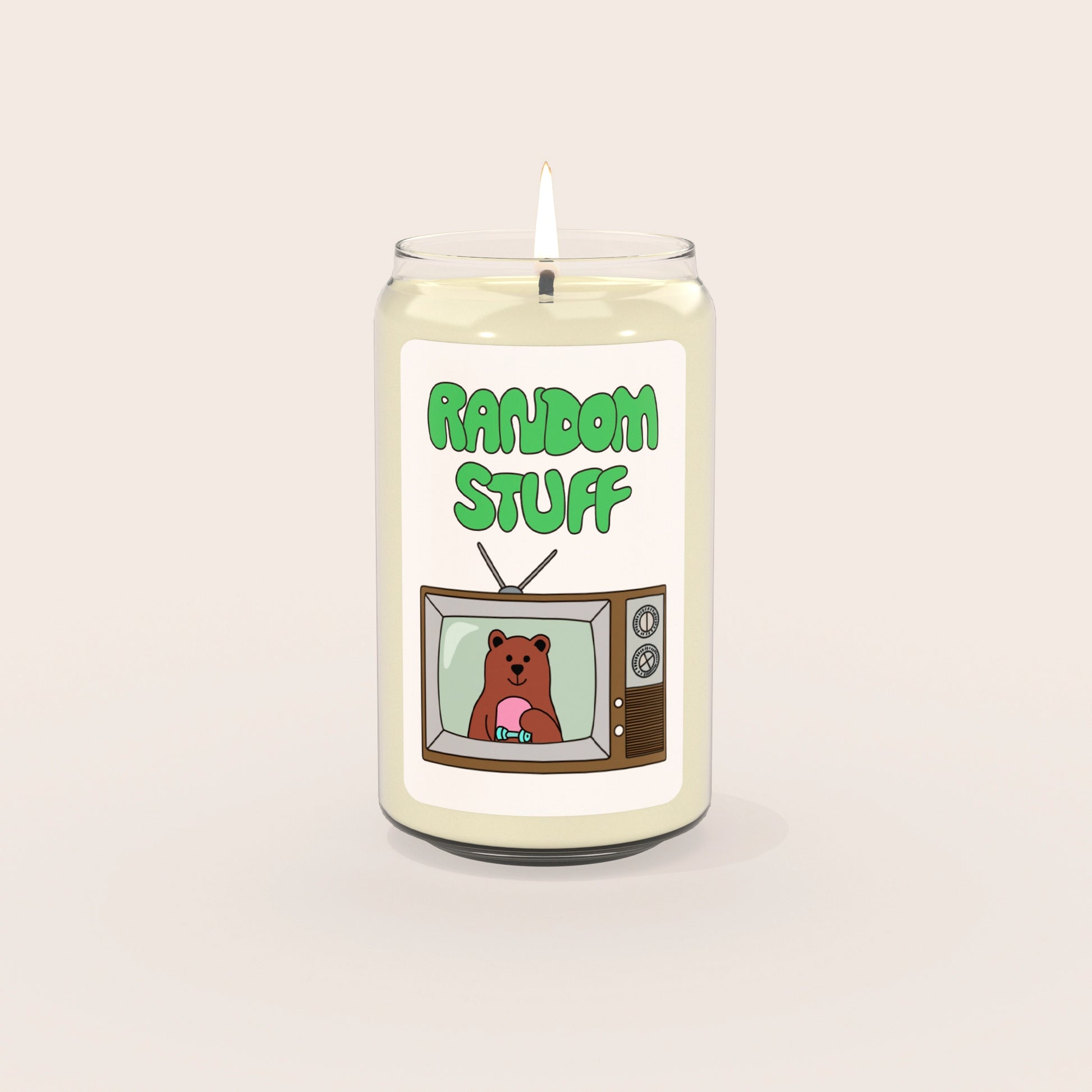soy wax candle Retro Bear TV Candle Random Stuff